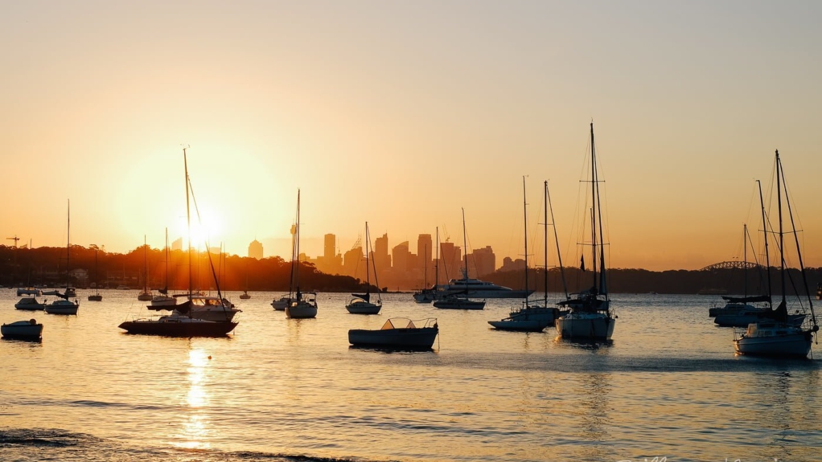 Coucher de soleil sur la Bay de Sydney