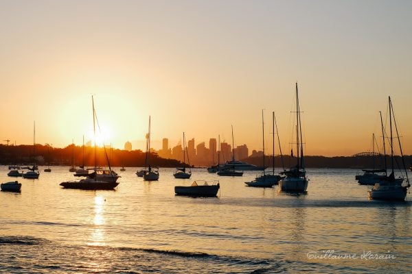 Coucher de soleil sur la Bay de Sydney